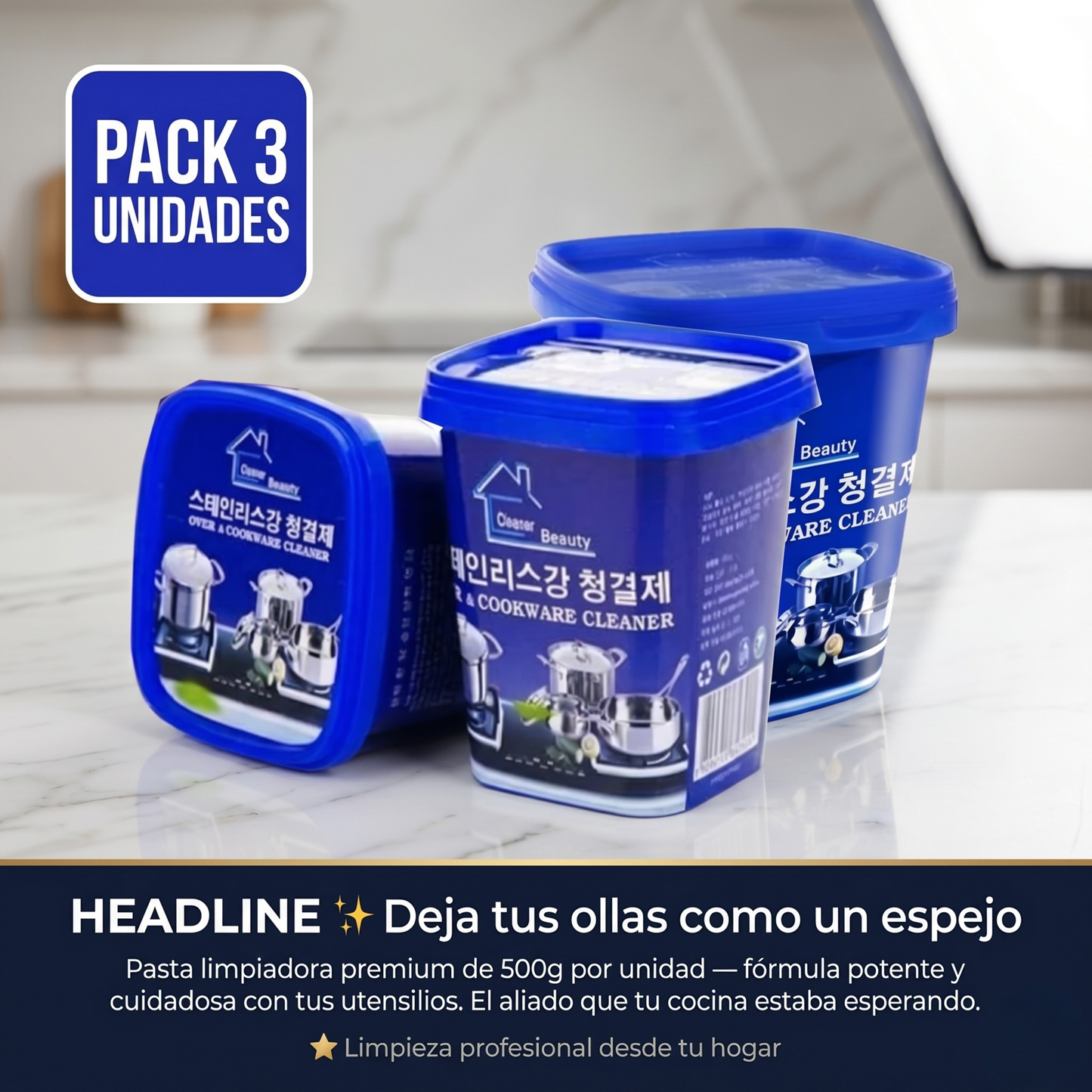 KitchenGlow™ – Limpieza Profunda Sin Esfuerzo para una Cocina Impecable